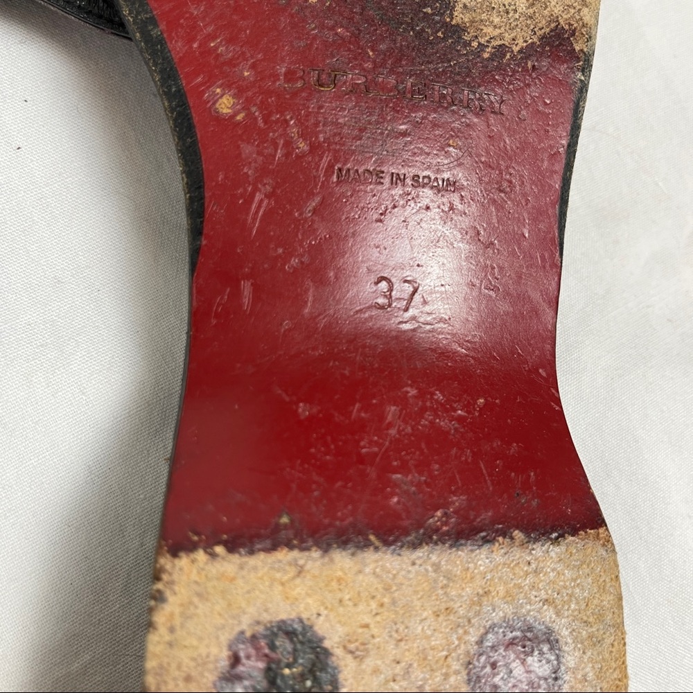 Burberry Black 2 Button Flat Slides - image 8